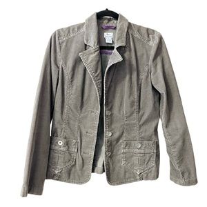 Bass women’s corduroy blazer jacket gray size small NWOT